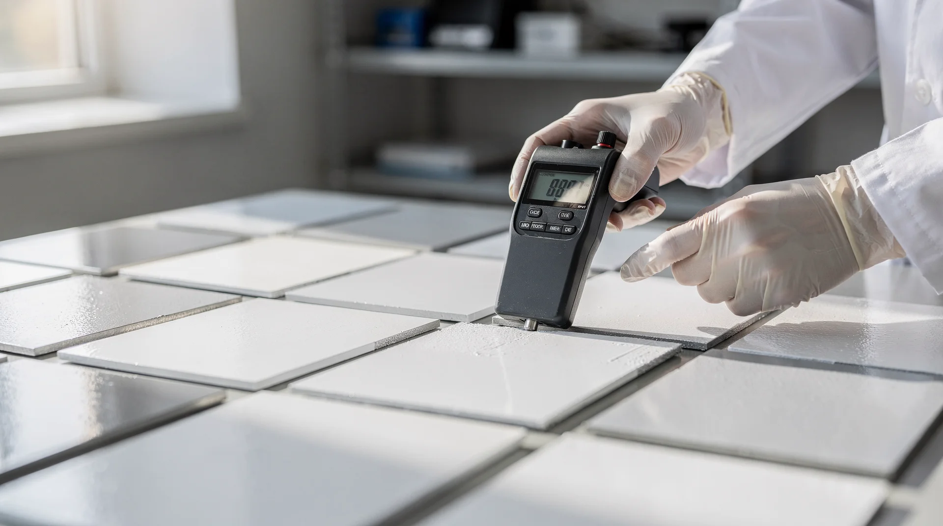 Tests de reflectance sur echantillons de differentes peintures cool roof